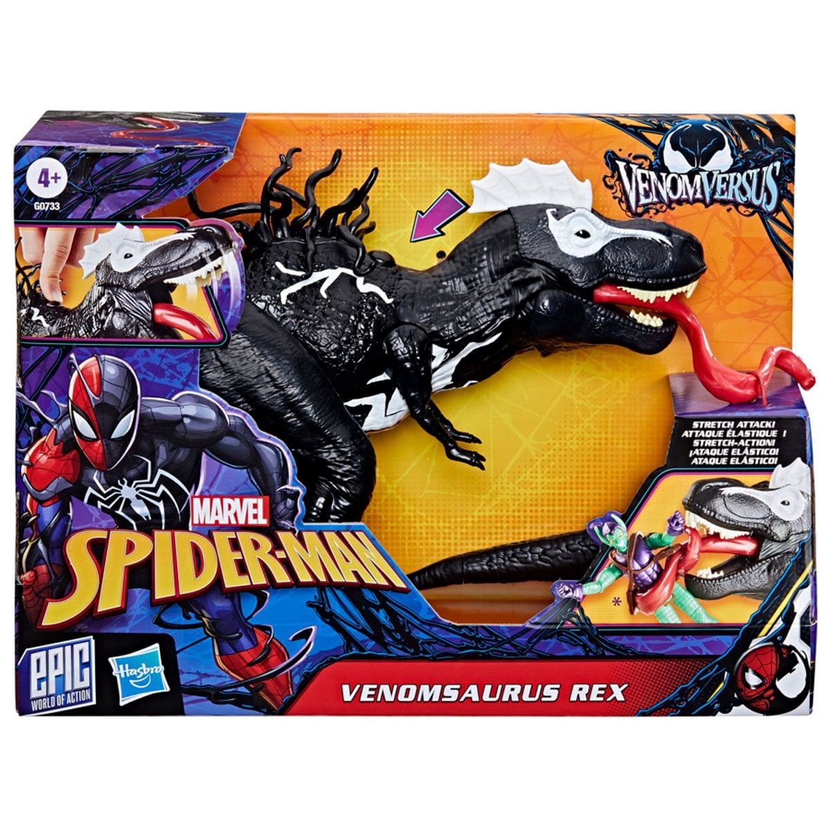 Spider-Man Epic World of Action VenomVersus Venomsaurus Rex 16-Inch Action Figure