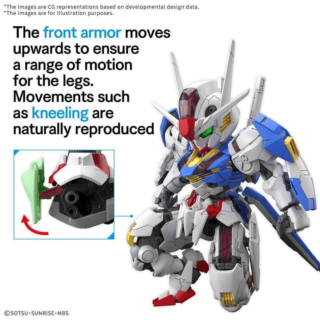 Mobile Suit Gundam: The Witch from Mercury Gundam Aerial Master Grade SD MGSD Model Kit