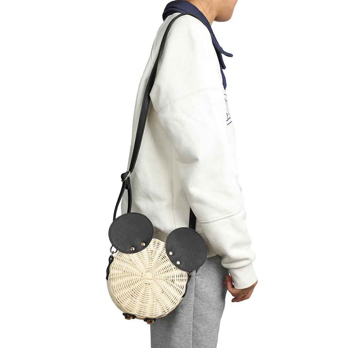 Mickey Mouse Wicker Crossbody Bag