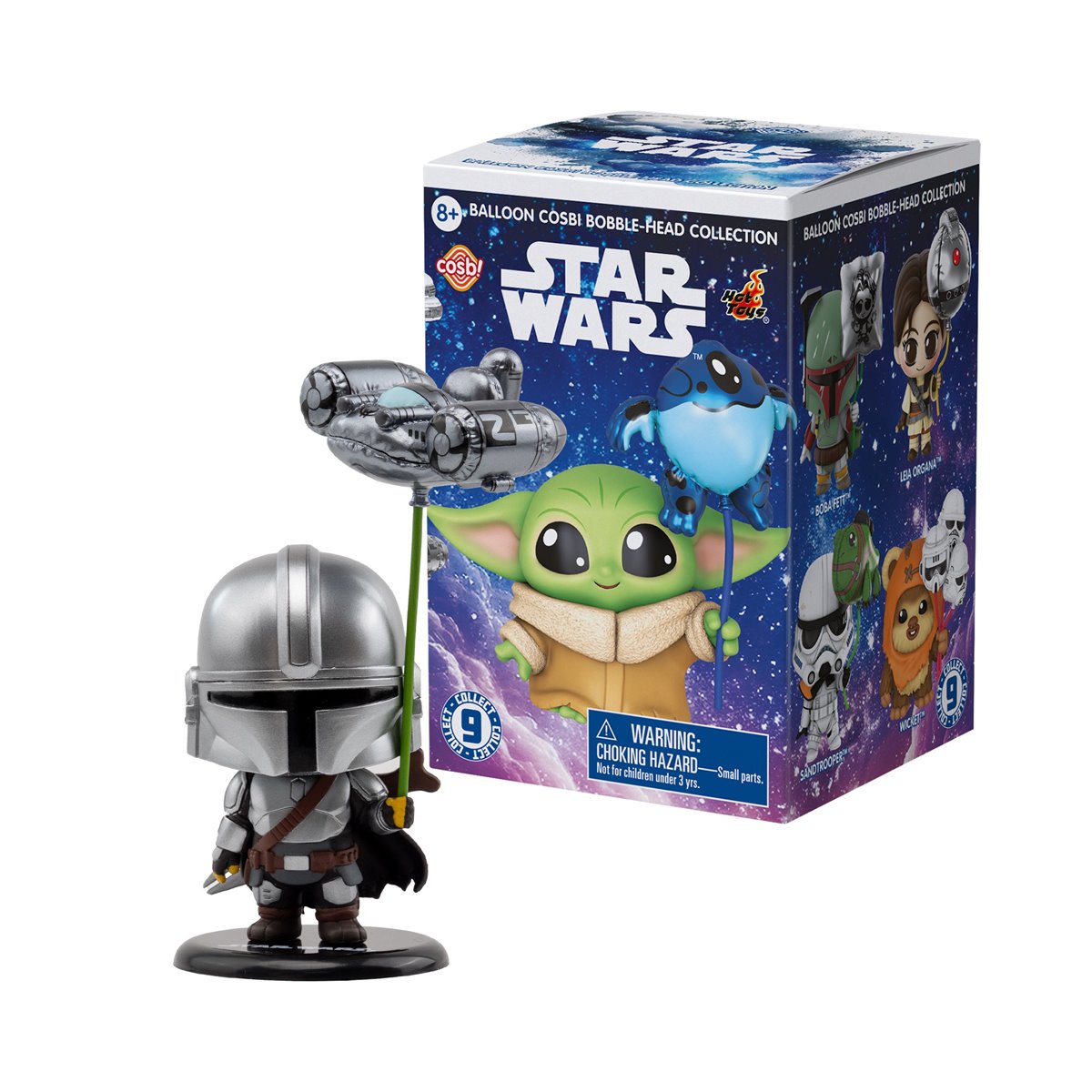 Star Wars Balloon Cosbi Bobble-Head Collection Blind-Box Mini-Figure Case of 8