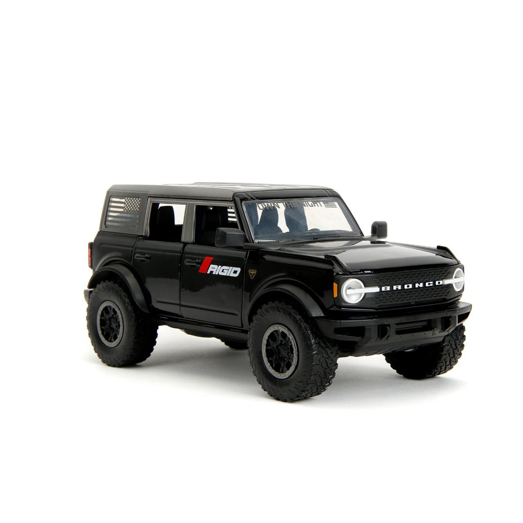 Just Trucks 2021 Ford Bronco 1:24 Scale Die-Cast Metal Vehicle with Tire Rack