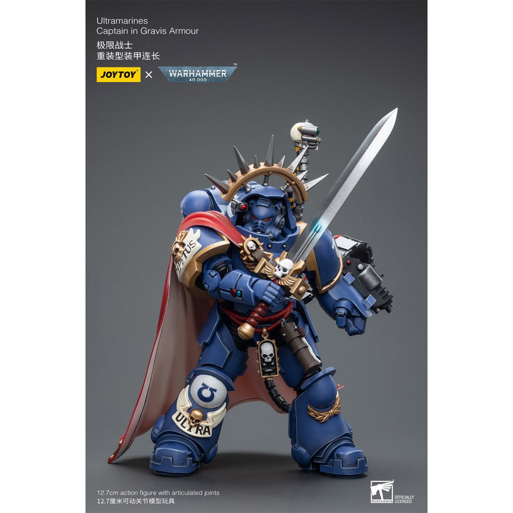 Joy Toy Warhammer 40,000 Ultramarines Captain in Gravis Armour 1:18 Scale Action Figure