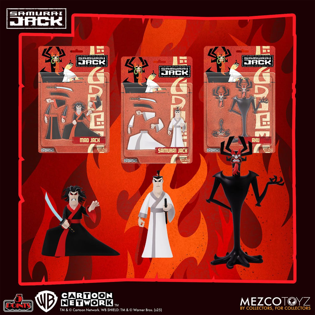 Samurai Jack 5 Points Action Figure Deluxe Set of 3