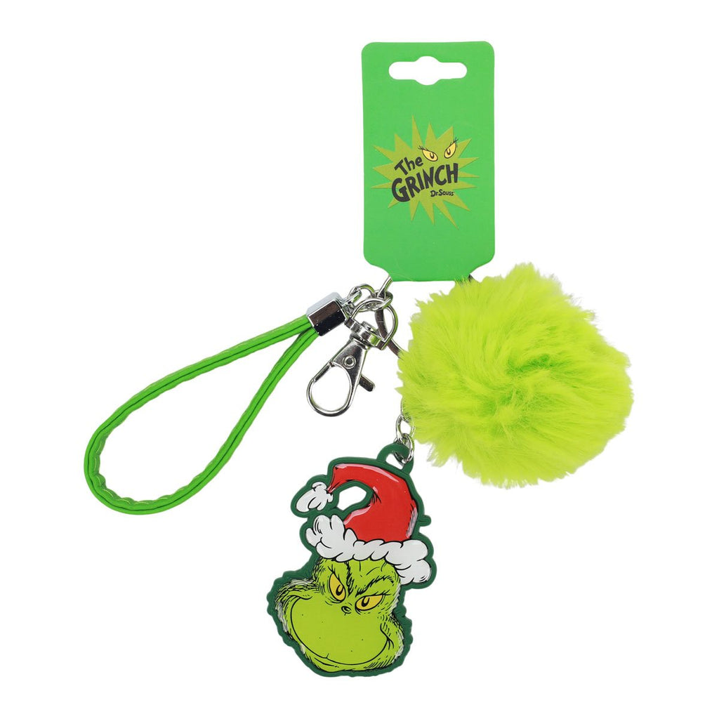 Dr. Seuss The Grinch Pom Wristlet Key Chain