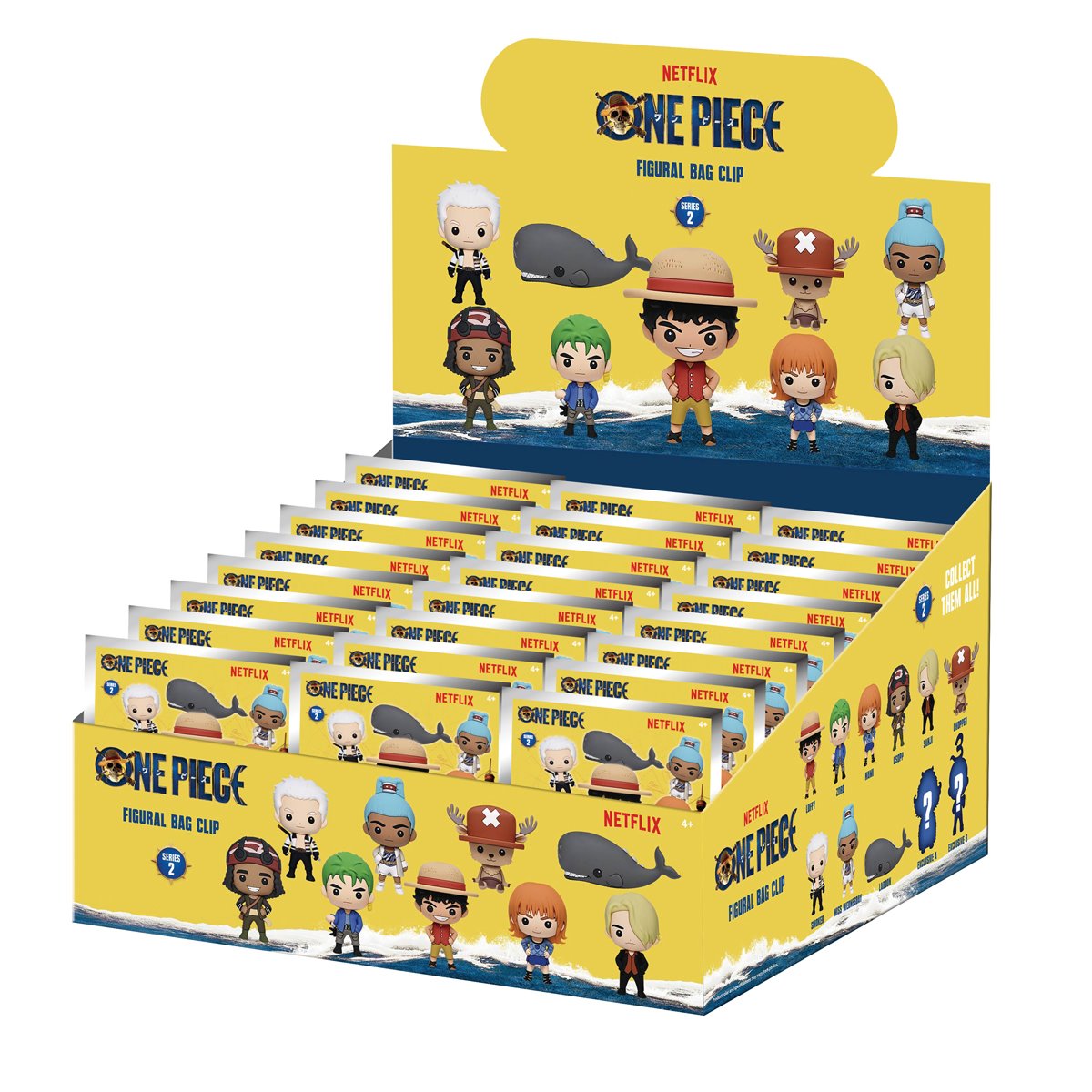 One Piece Live Action Series 2 3D Foam Bag Clip Display Case of 24