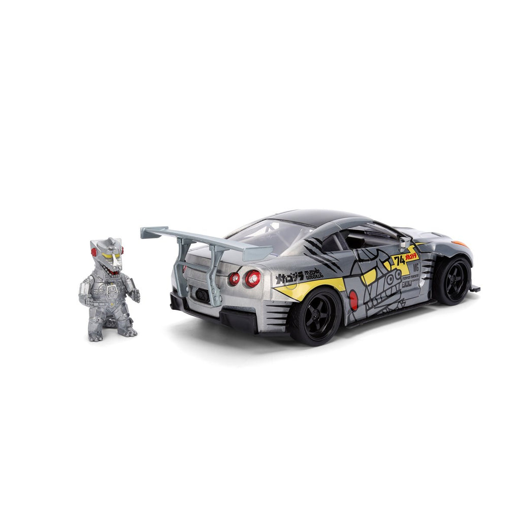 Godzilla 2009 Nissan GT-R R35 Ben Sopra 1:24 Scale Die-Cast Metal Vehicle with Mechagodzilla Figure