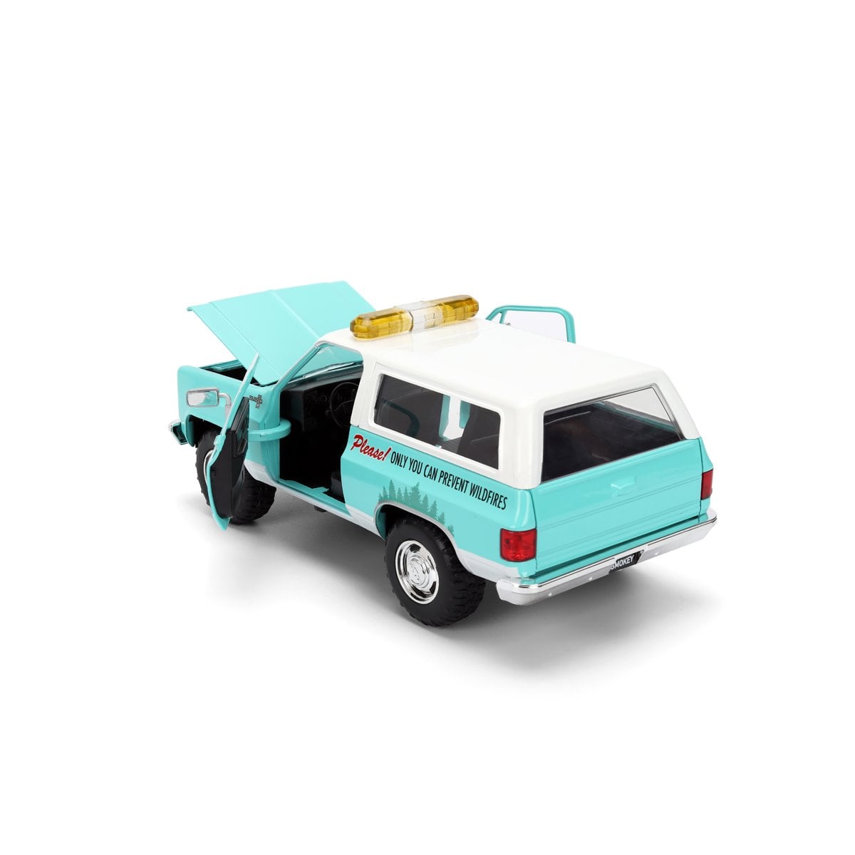 Hollywood Rides Smokey Bear 1980 Chevrolet Blazer 1:24 Scale Die-Cast Metal Vehicle with Smokey Bear Figure