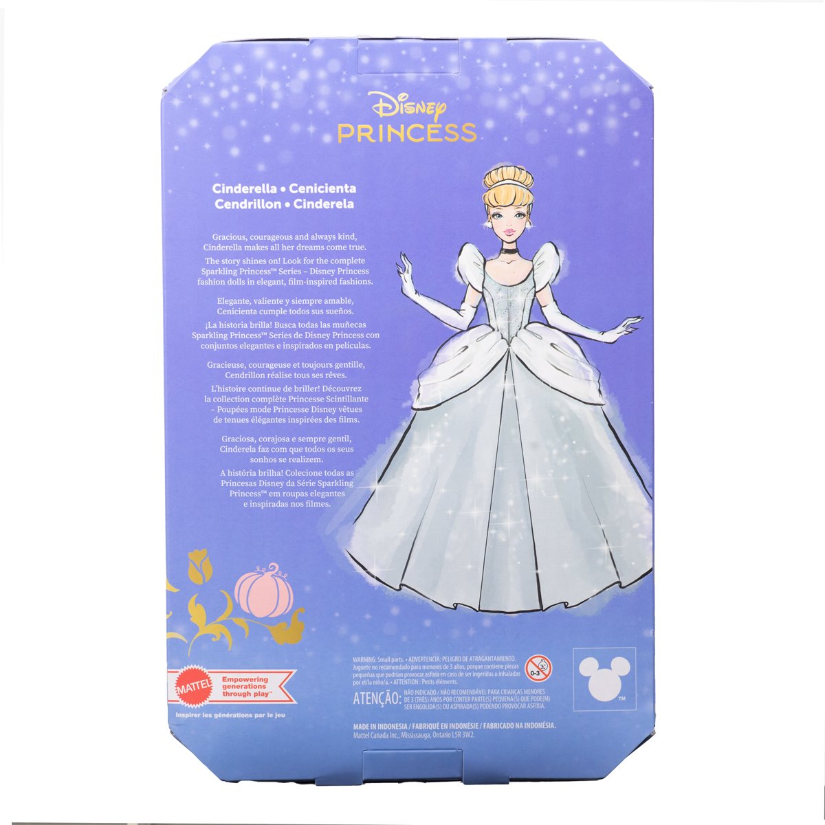Disney Princess Sparkling Princess Cinderella Fashion Doll
