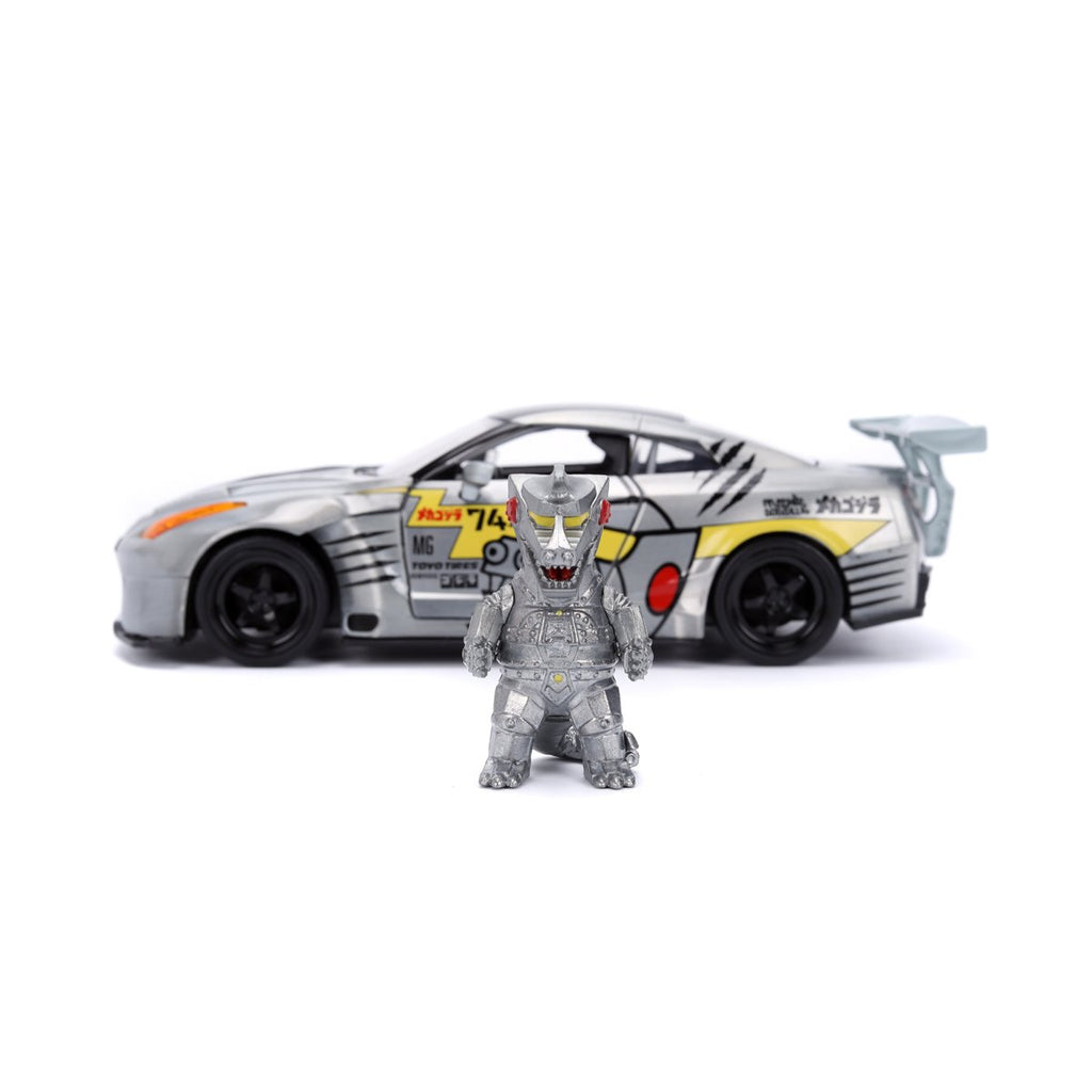 Godzilla 2009 Nissan GT-R R35 Ben Sopra 1:24 Scale Die-Cast Metal Vehicle with Mechagodzilla Figure