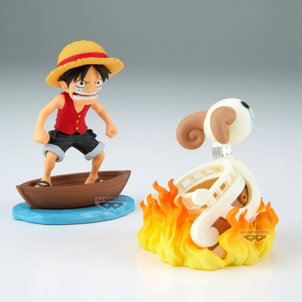 One Piece Monkey D. Luffy and Going Merry World Collectable Figure Log Stories Statue