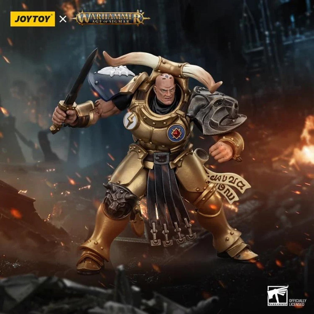 Joy Toy Warhammer Age of Sigmar Stormcast Rostus Oxenhammer 1:18 Scale Action Figure