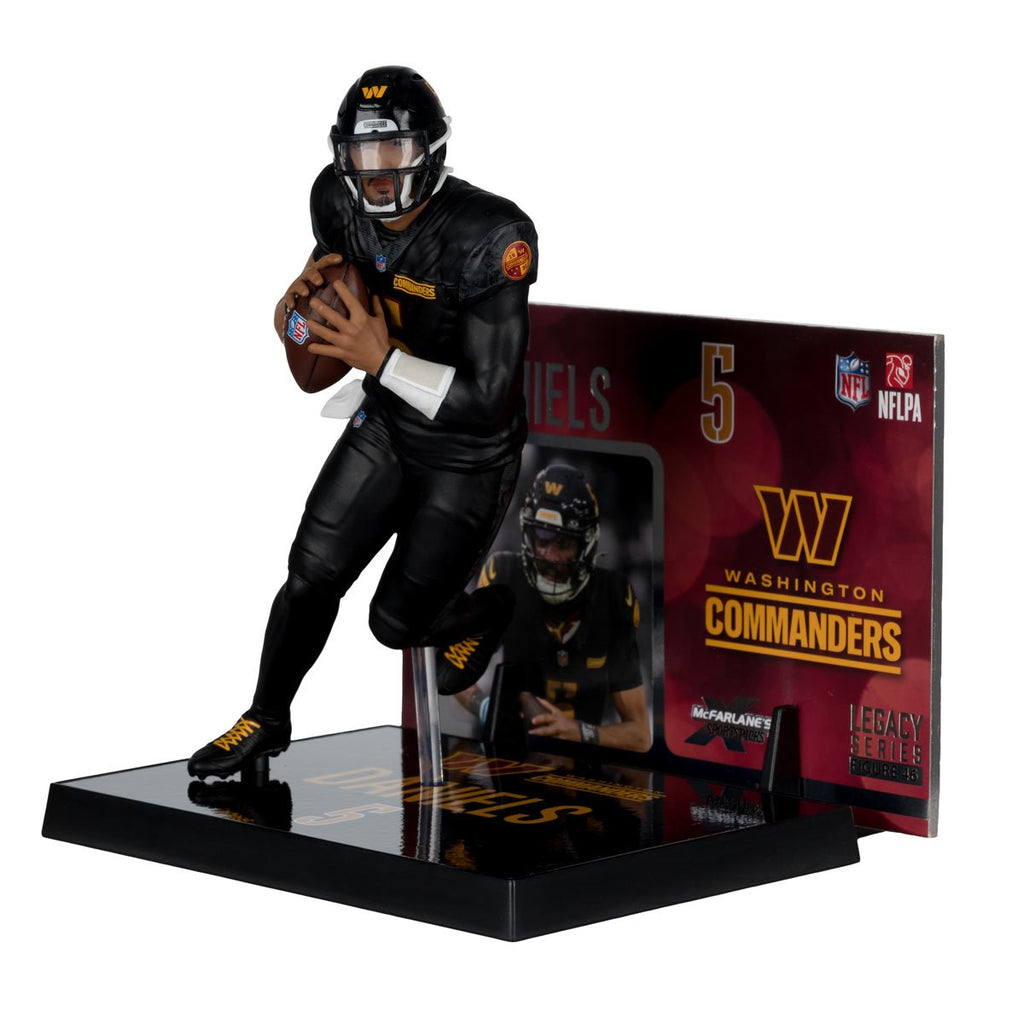 NFL SportsPicks 2025 Washington Commanders Jayden Daniels Alternate Black Uniform 7-Inch Posed Figure