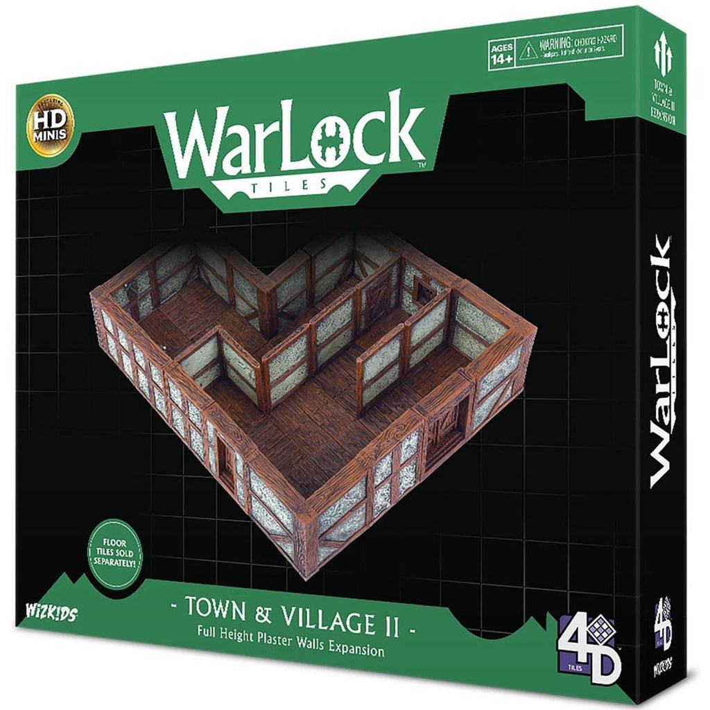 WarLock Tiles Town and Village II Full Height Plaster Walls Expansion Pack
