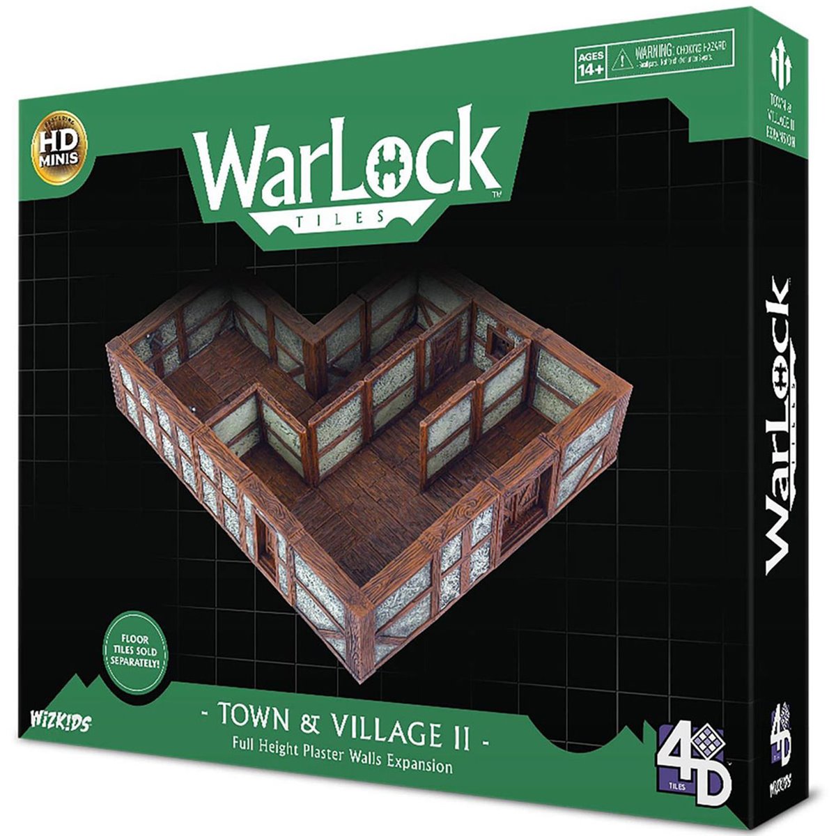 WarLock Tiles Town and Village II Full Height Plaster Walls Expansion Pack
