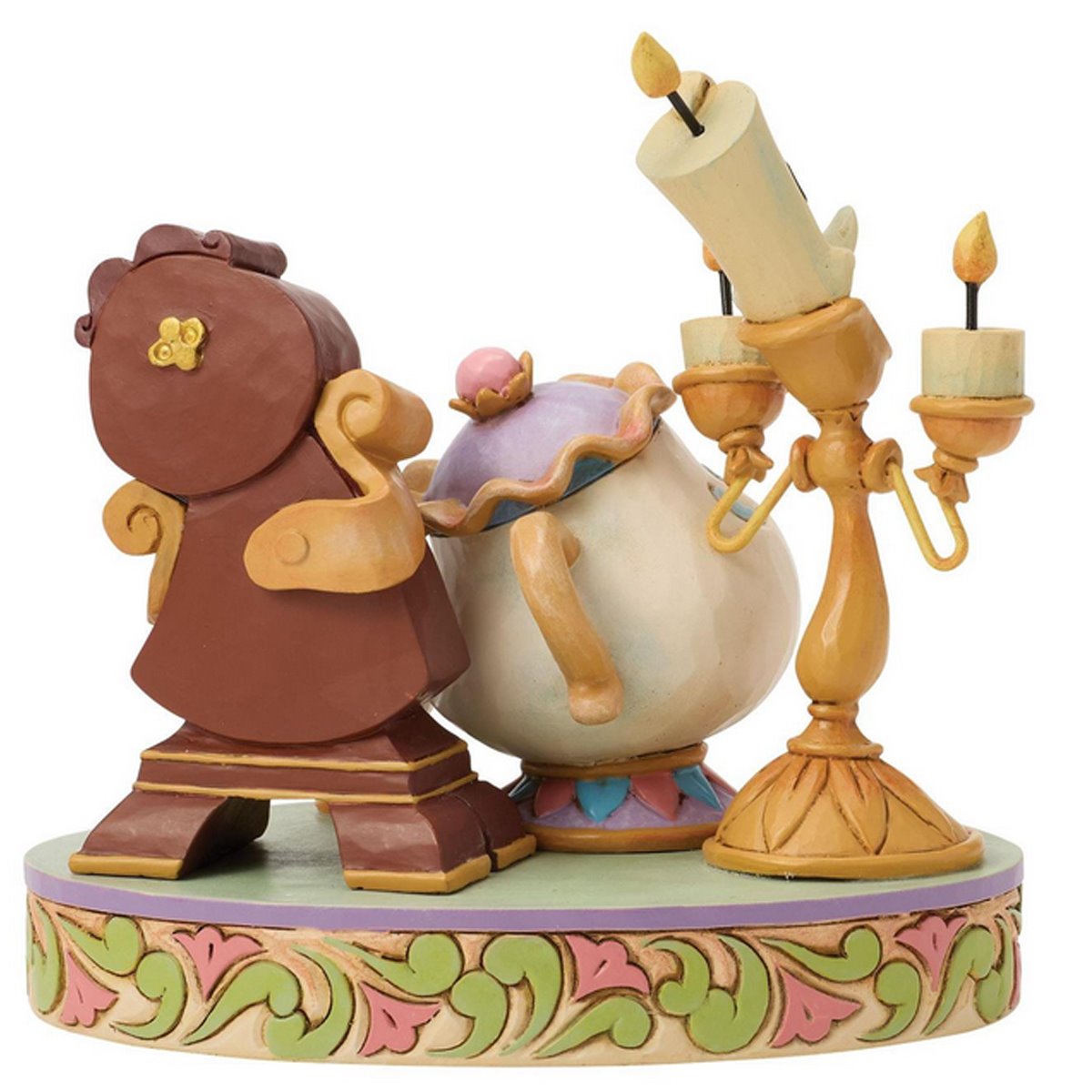 Disney Traditions Beauty and the Beast Lumiere, Mrs. Potts & Cogsworth Statue