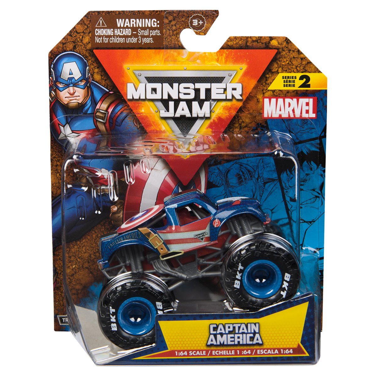 Monster Jam Marvel Monster Truck Single Pack 1:64 Scale Vehicle Case of 4