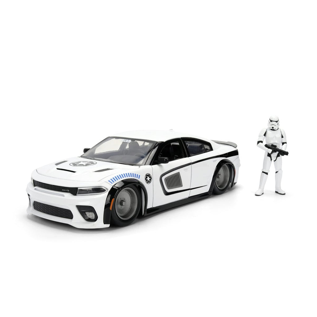 Hollywood Rides Star Wars 2021 Dodge Charger SRT Hellcat 1:24 Scale Die-Cast Metal Vehicle with Stormtrooper Figure