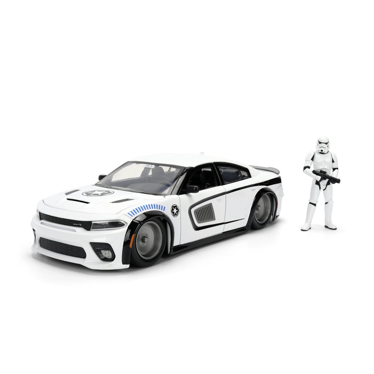 Hollywood Rides Star Wars 2021 Dodge Charger SRT Hellcat 1:24 Scale Die-Cast Metal Vehicle with Stormtrooper Figure