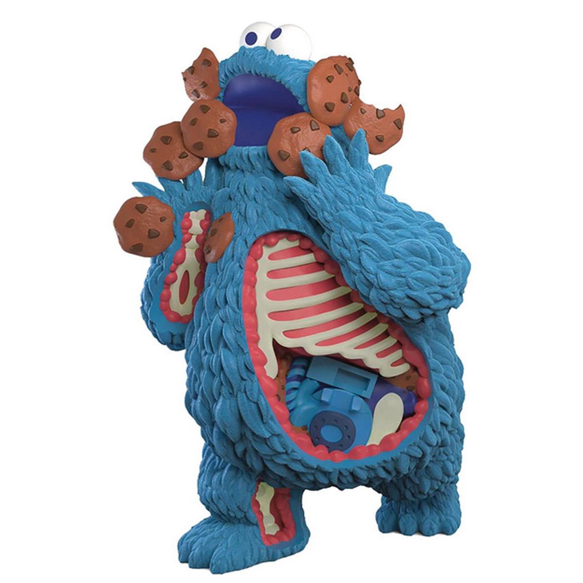 Sesame Street Cookie Monster Kaiju Anatomy Flocked Vinyl Figure