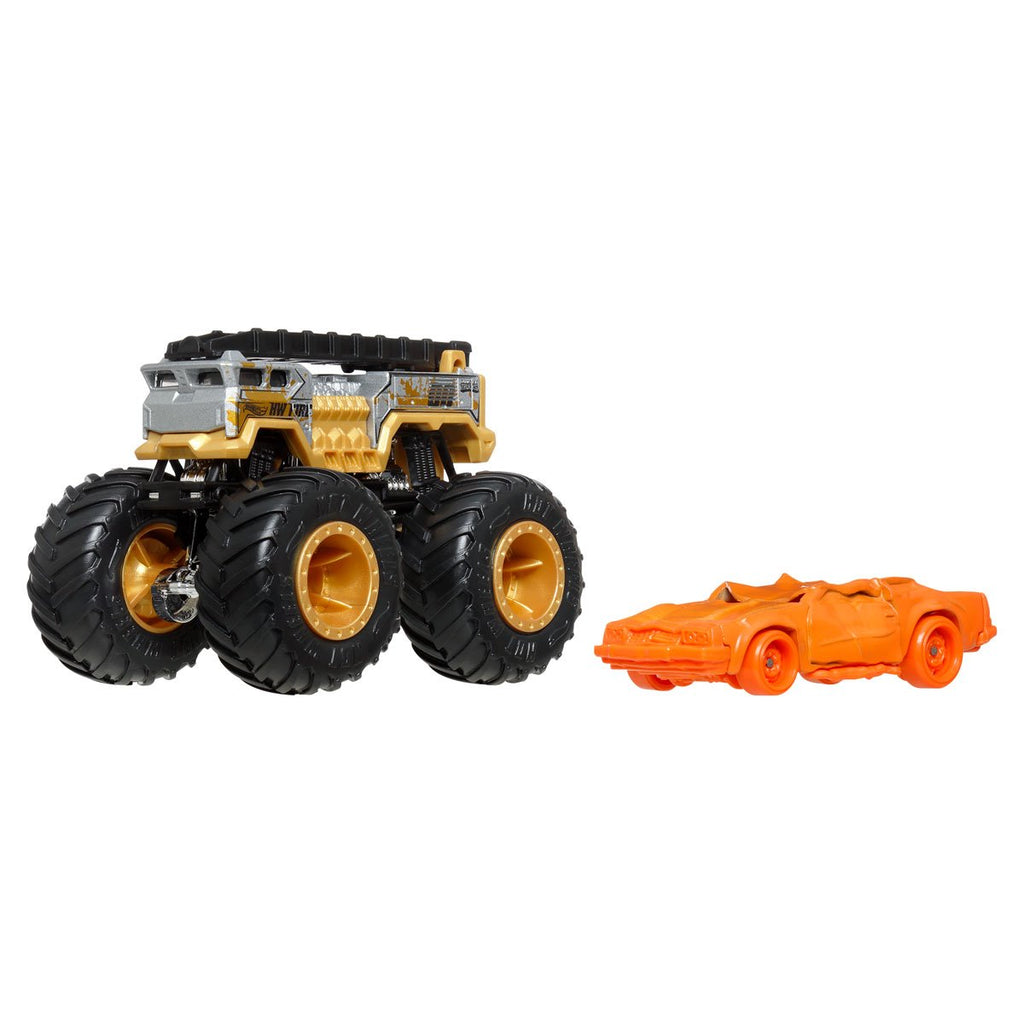 Hot Wheels Monster Truck Plus Car 1:64 Scale Vehicle 2-Pack 2026 Mix 1 Case of 8