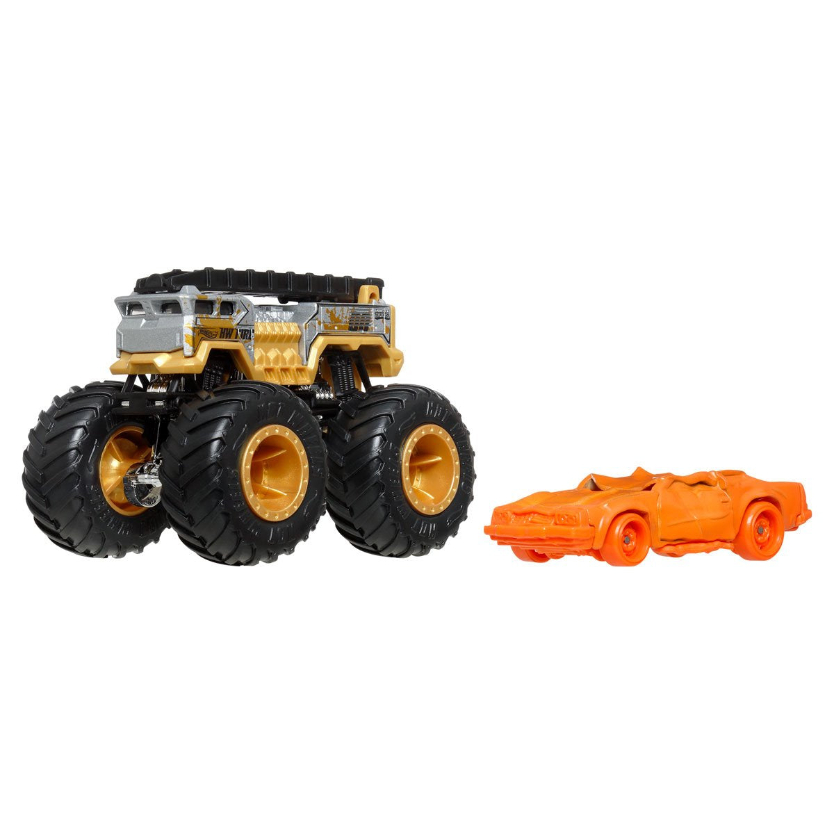 Hot Wheels Monster Truck Plus Car 1:64 Scale Vehicle 2-Pack 2026 Mix 1 Case of 8