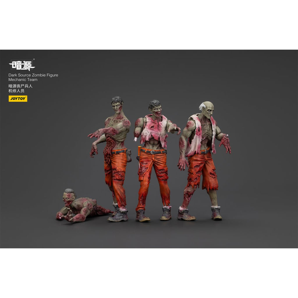 Joy Toy Dark Source Zombie Mechanic Team 1:25 Scale Action Figure 4-Pack