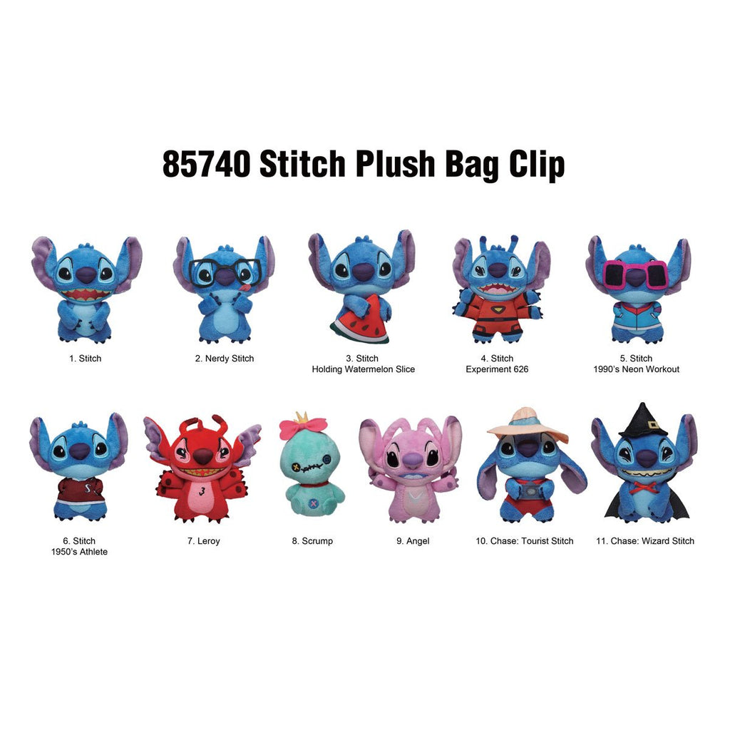 Lilo & Stitch Stitch Plush Bag Clip Random 6-Pack