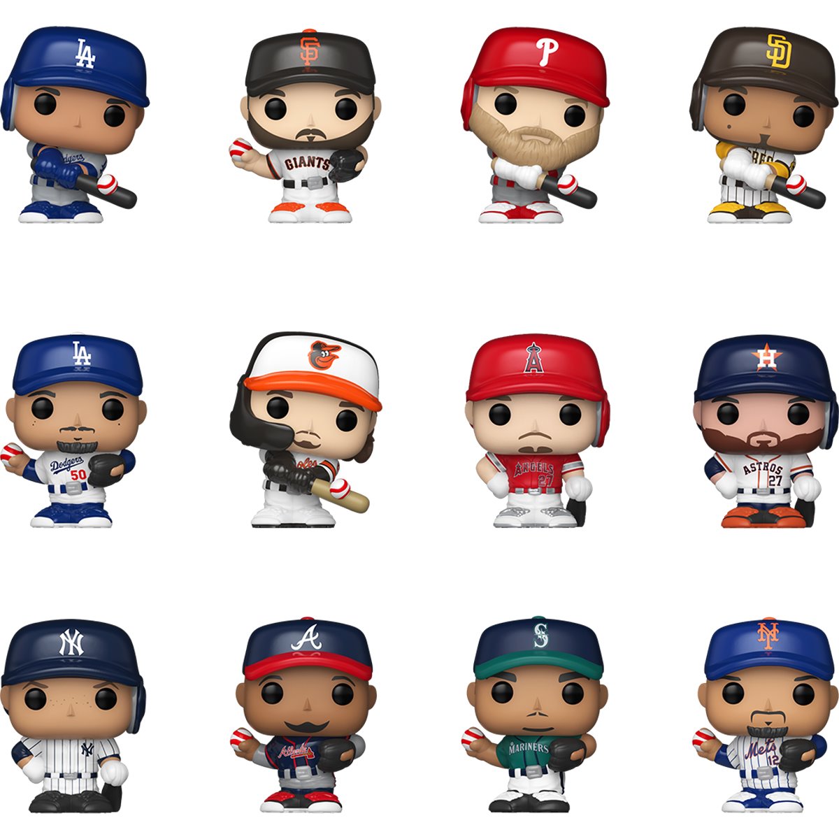 MLB Bitty Pop! Baseball Mini-Figure Display case of 24