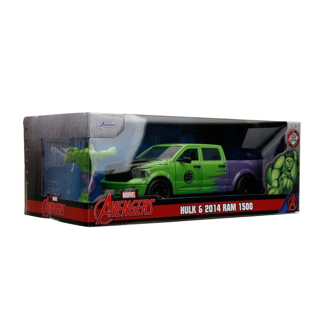 Hollywood Rides Marvel Avengers 2014 Ram 1500 1:24 Scale Die-Cast Metal Vehicle with Hulk Figure