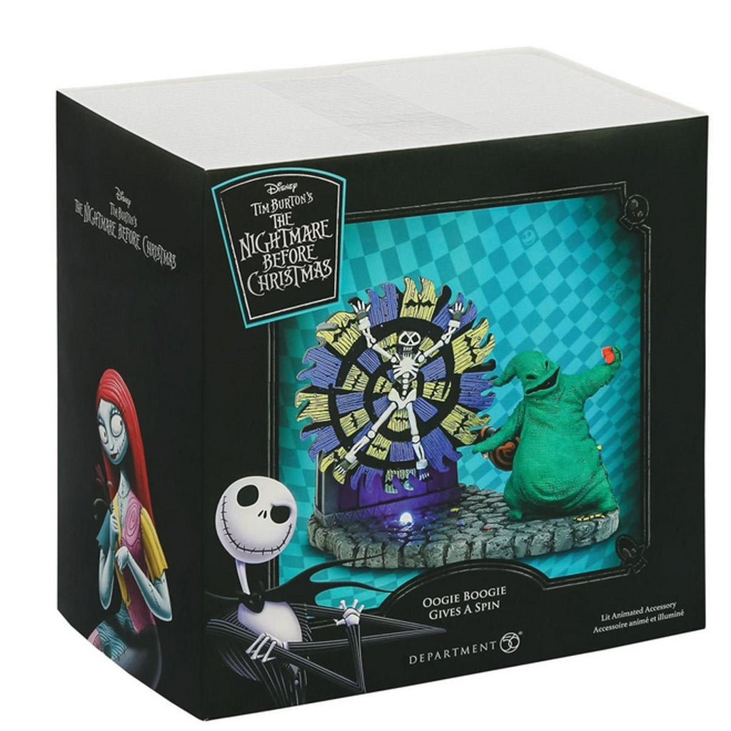 The Nightmare Before Christmas Village Oogie Boogie Gives a Spin Statue
