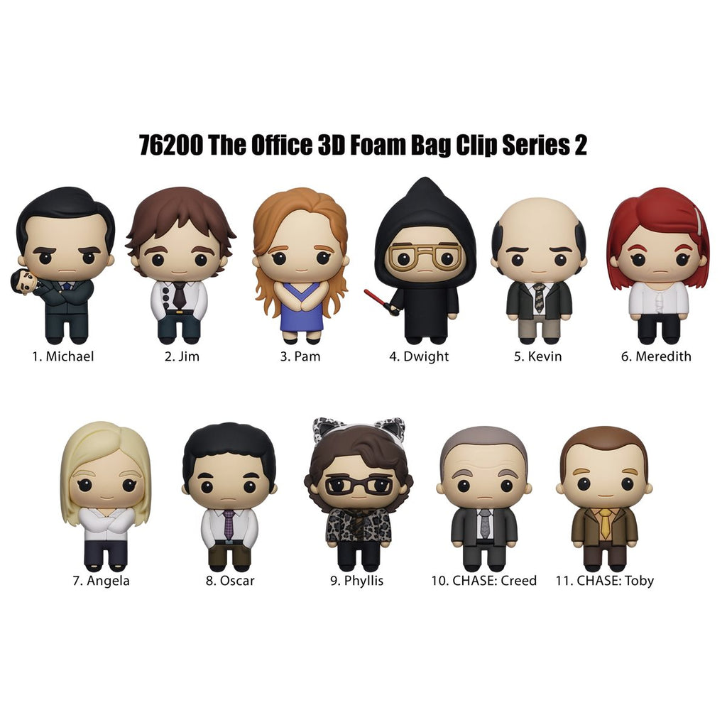 The Office Series 2 3D Foam Bag Clip Random 6-Pack