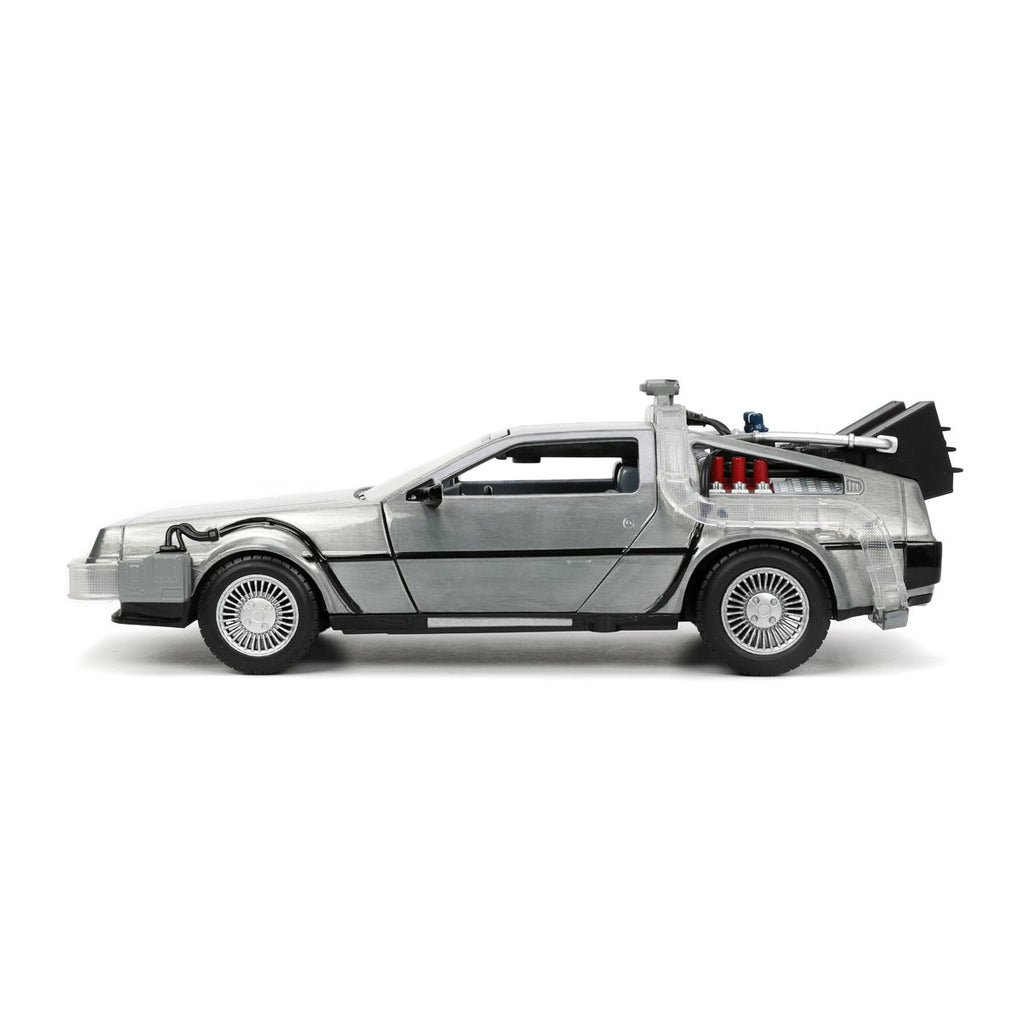 Back to the Future 1 Time Machine with Light 1:24 Scale Die-Cast Metal Vehicle