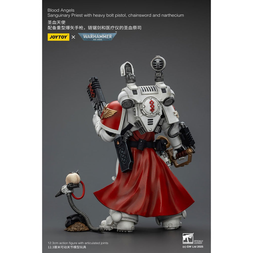 Joy Toy Warhammer 40,000 Blood Angels Sanguinary Priest Heavy Bolt Pistol Chainsword Narthecium 1:18 Scale Action Figure