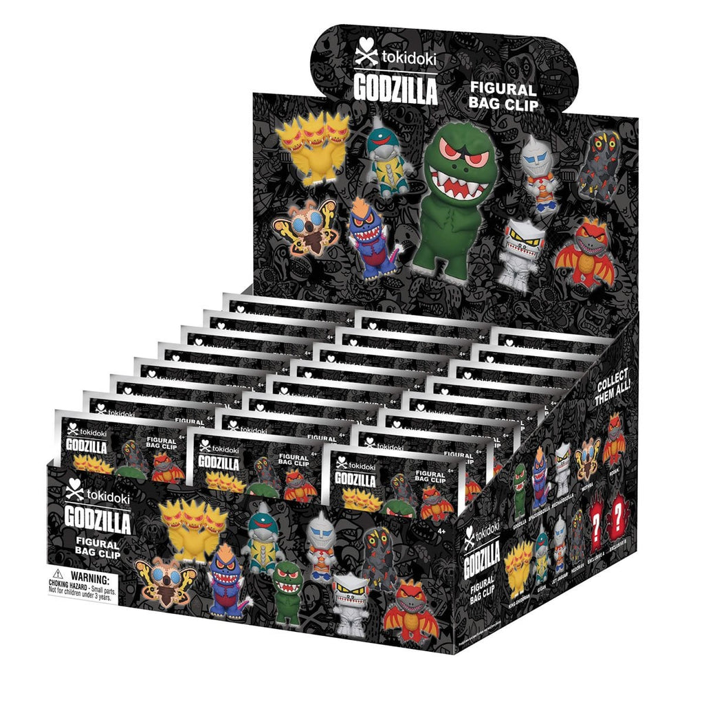 Godzilla x Tokidoki 3D Foam Bag Clip Display Case of 24