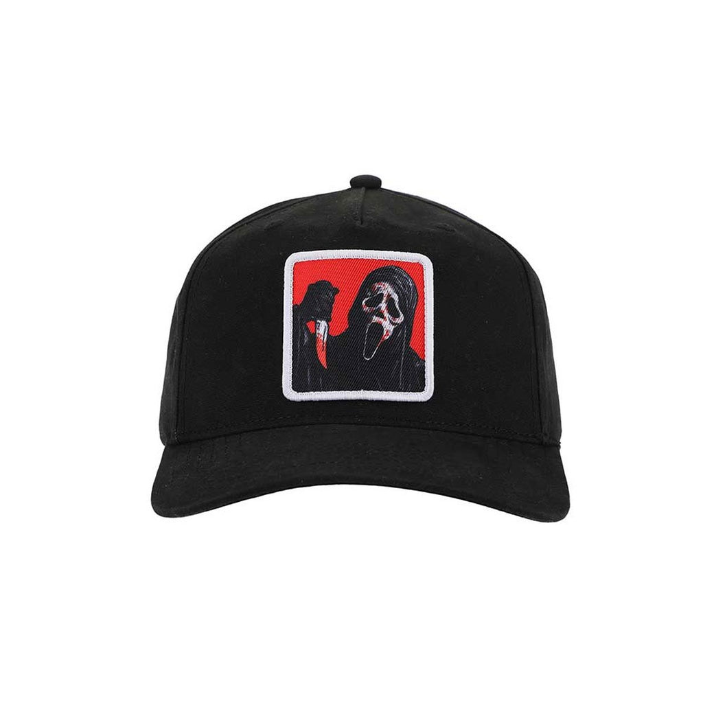 Ghost Face Sublimated Patch Pre-Curved Snapback Hat
