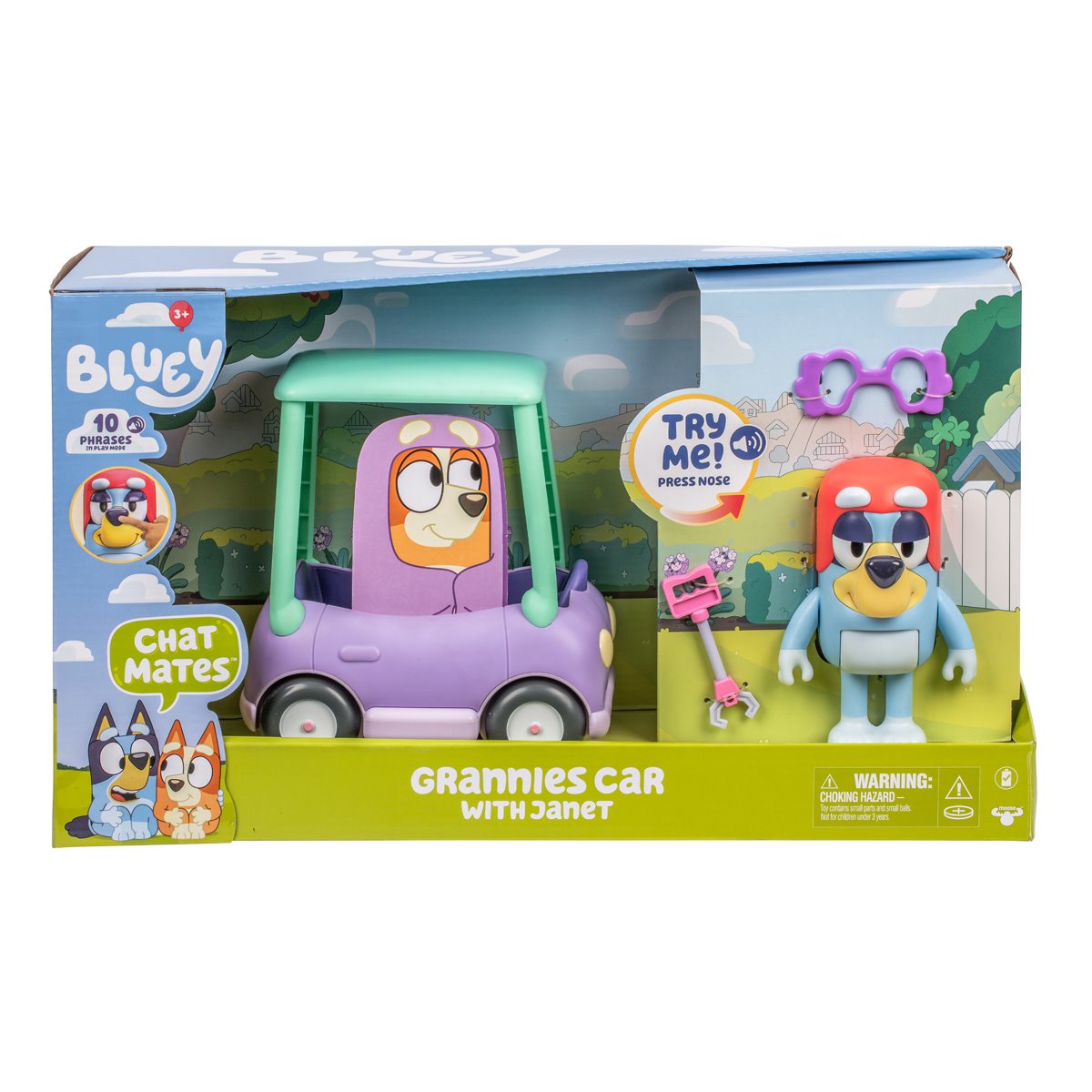 Bluey Chat Mates Janet and Granny Car Figure
