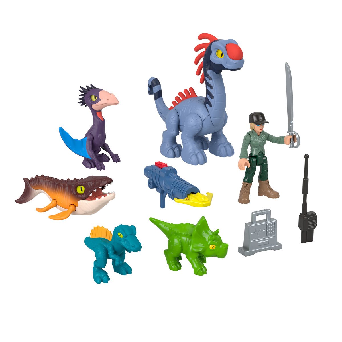 Jurassic World Imaginext Land Air Sea Action Figure Multipack