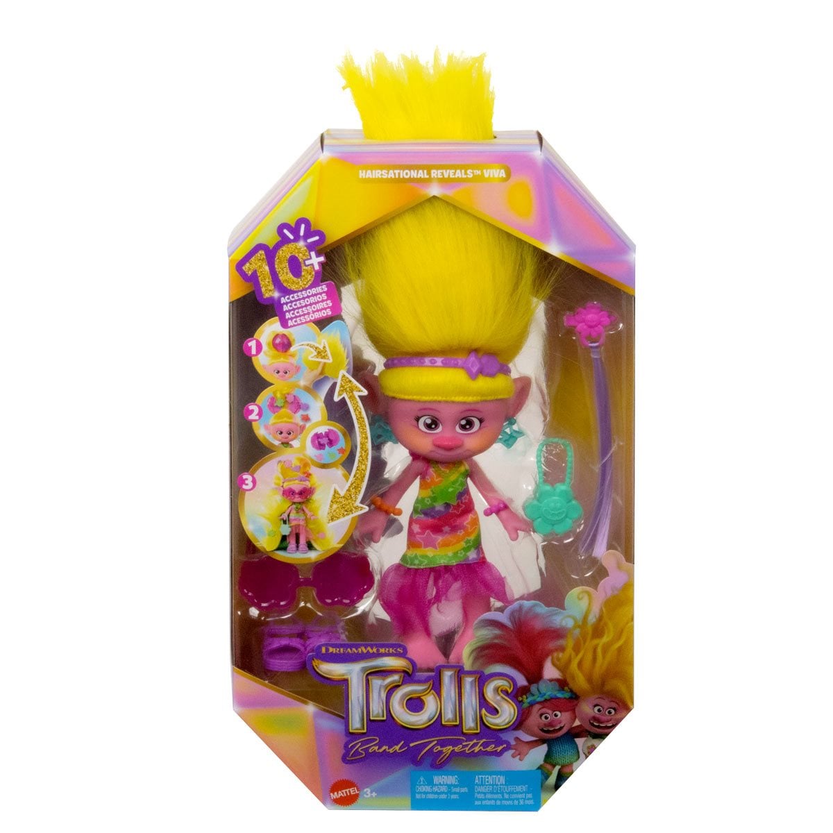 Trolls 3 Band Together Hairsational Reveals Viva Premium Fashion Doll