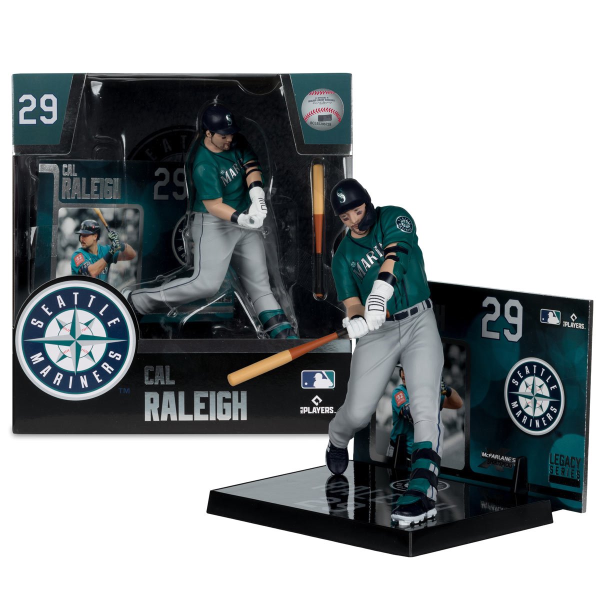 MLB SportsPicks Seattle Mariners Cal Raleigh 7-Inch Posed Figure