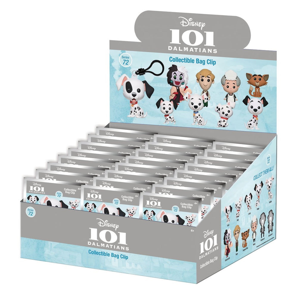 101 Dalmatians Series 72 3D Foam Bag Clip Display Case of 24
