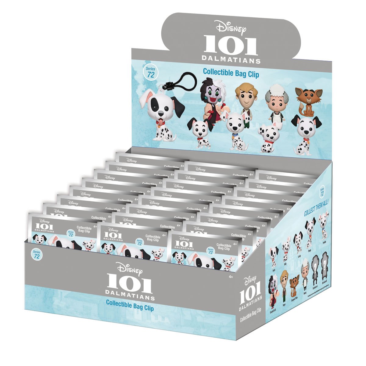 101 Dalmatians Series 72 3D Foam Bag Clip Display Case of 24