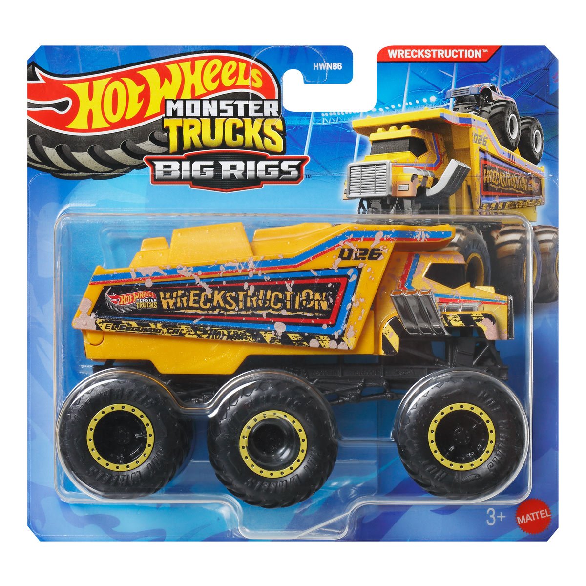 Hot Wheels Monster Trucks Big Rigs 1:64 Scale Vehicle 2026 Mix 1 Case of 4