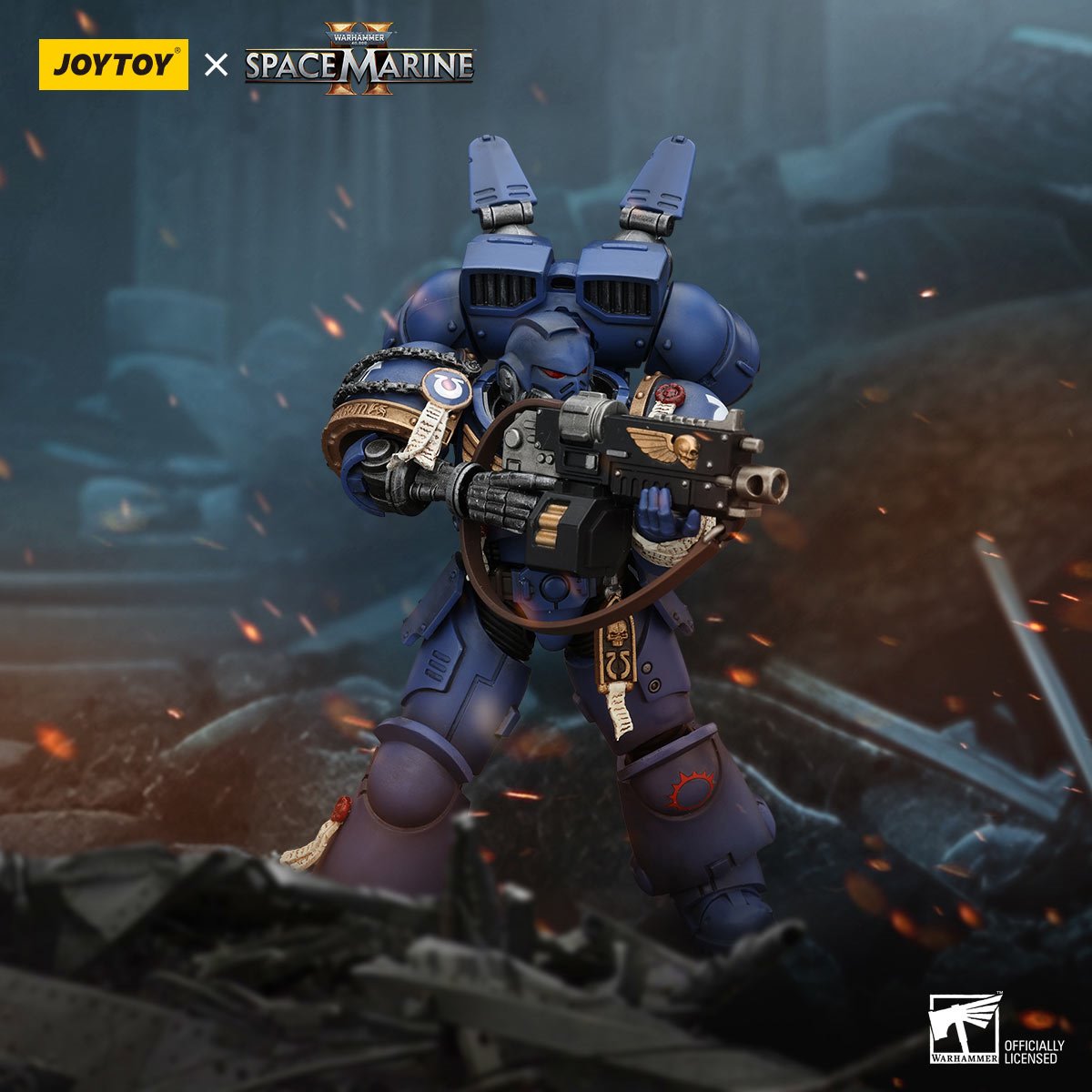 Joy Toy Warhammer 40,000: Space Marine 2 Ultramarines Brother Chairon 1:18 Scale Action Figure