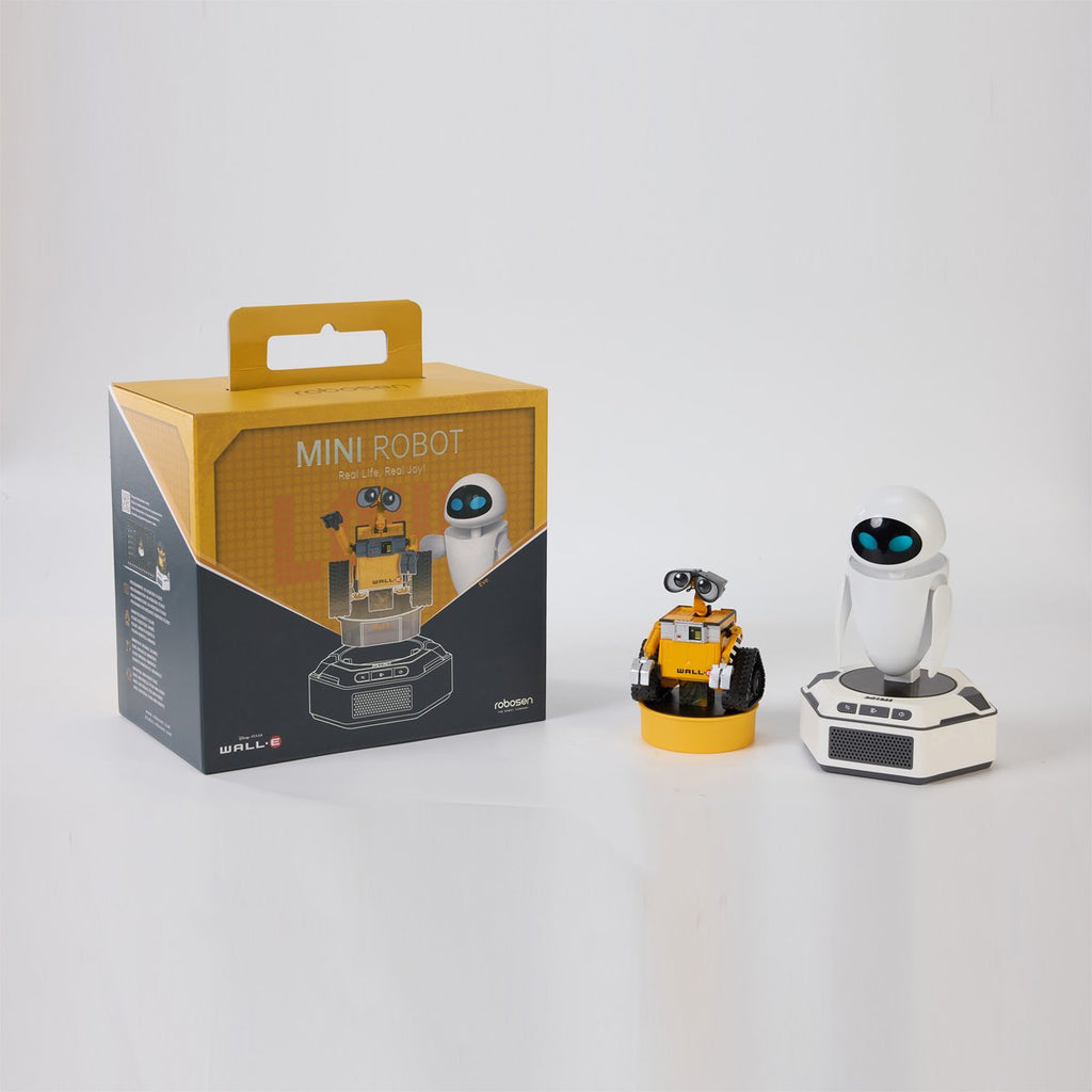 Wall-E Mini Robots Pals Pack Wall-E and Eve Robots with Base