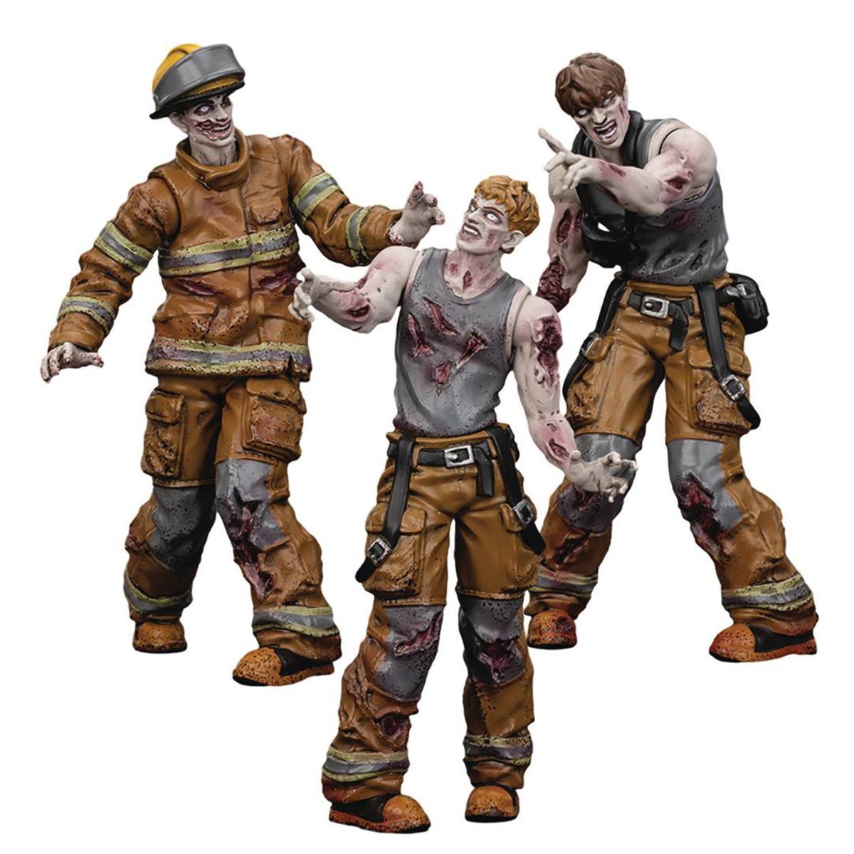 Joy Toy Dark Source Zombie Firefighters 1:25 Scale Action Figure 3-Pack