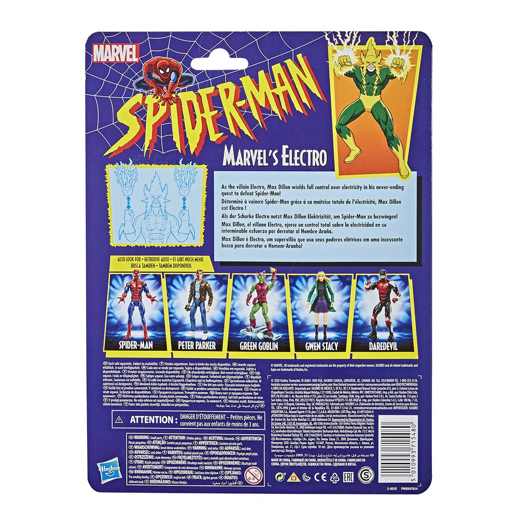 Spider-Man Retro Marvel Legends Electro 6-Inch Action Figure