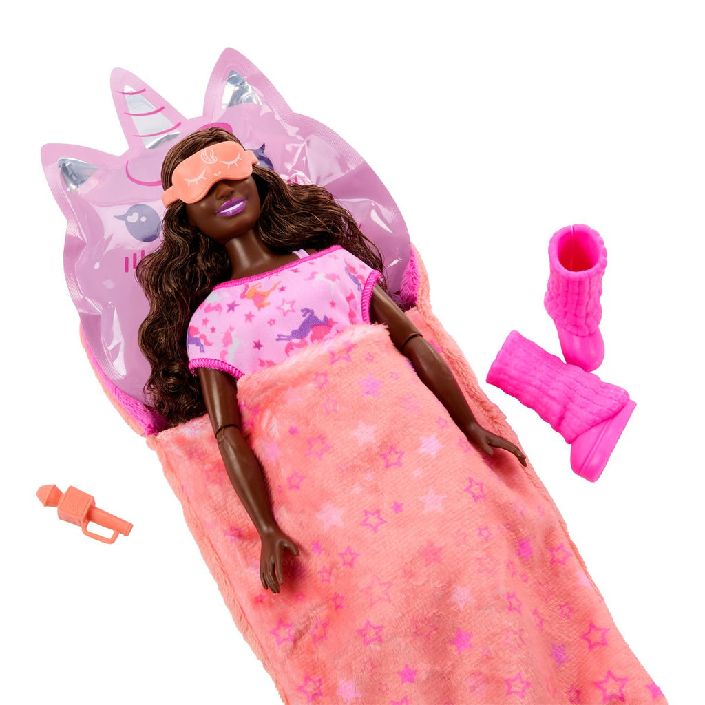 Barbie Sleepover Reveal Pink Doll and Accessories
