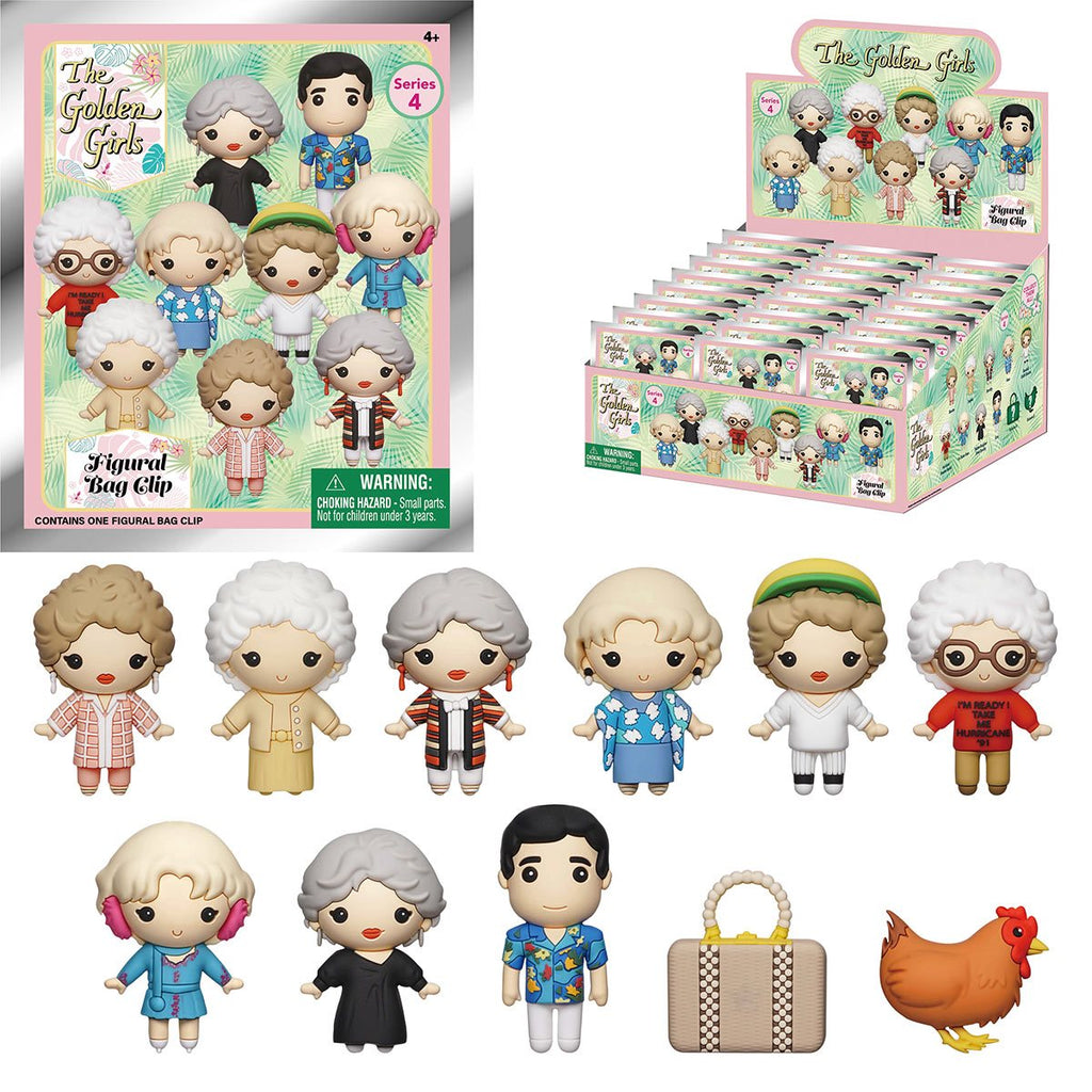 Golden Girls Series 4 3D Foam Bag Clip Random 6-Pack