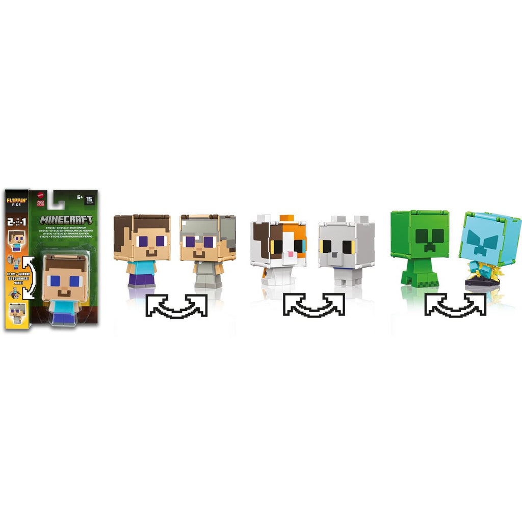 Minecraft Flippin' Figs Mini-Figure Case of 5
