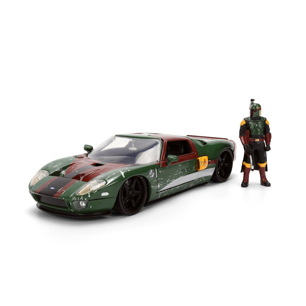 Hollywood Rides Star Wars 2005 Ford GT 1:24 Scale Die-Cast Metal Vehicle with Boba Fett Figure